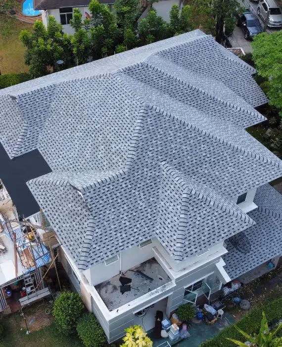 หลังคาชิงเกิ้ลรูฟ (หลังคายางมะตอย) | JP Premium House Co.,Ltd.​